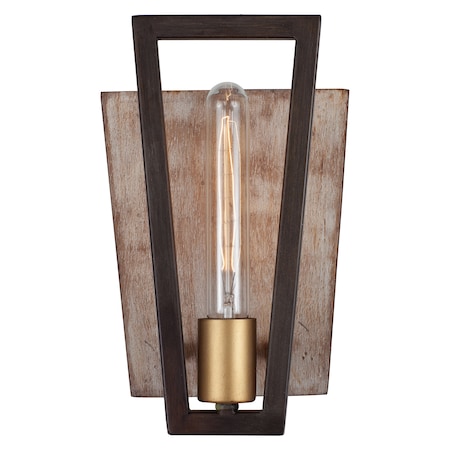 Varaluz Zag 1-Lt Wall Sconce - Dark Oak 260W01DO